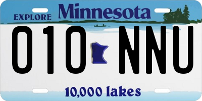 MN license plate 010NNU