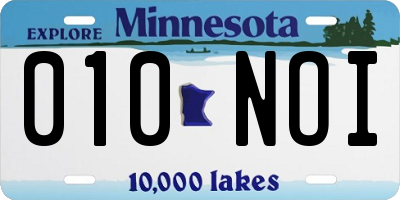 MN license plate 010NOI