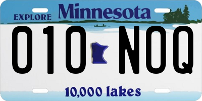 MN license plate 010NOQ