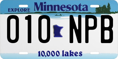 MN license plate 010NPB