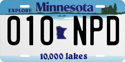 MN license plate 010NPD