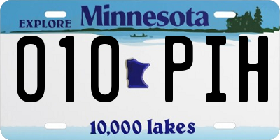 MN license plate 010PIH