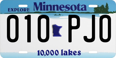 MN license plate 010PJO