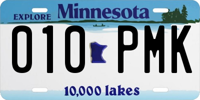MN license plate 010PMK
