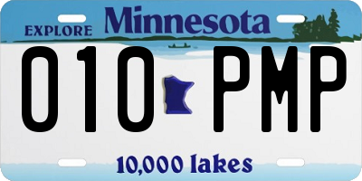 MN license plate 010PMP