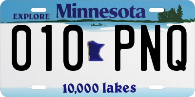 MN license plate 010PNQ