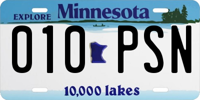 MN license plate 010PSN