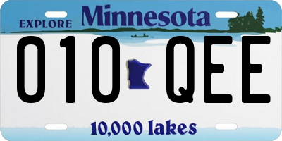MN license plate 010QEE