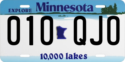 MN license plate 010QJO