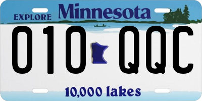 MN license plate 010QQC