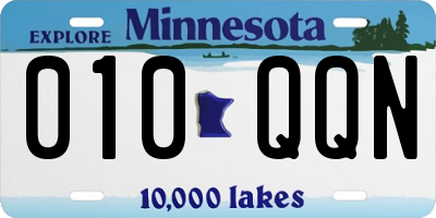 MN license plate 010QQN