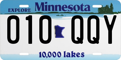 MN license plate 010QQY