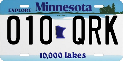 MN license plate 010QRK
