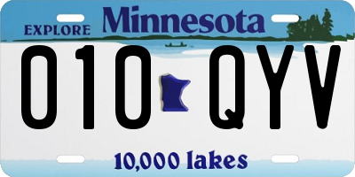 MN license plate 010QYV