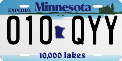 MN license plate 010QYY