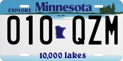MN license plate 010QZM