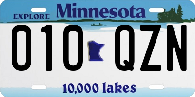 MN license plate 010QZN