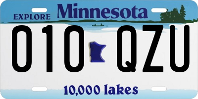 MN license plate 010QZU