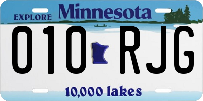 MN license plate 010RJG