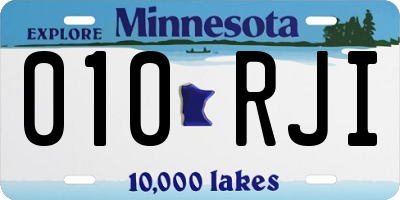 MN license plate 010RJI