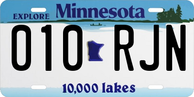 MN license plate 010RJN