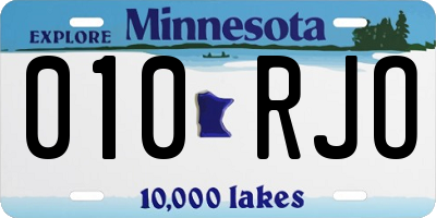 MN license plate 010RJO