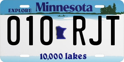 MN license plate 010RJT