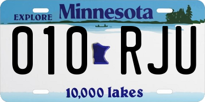 MN license plate 010RJU