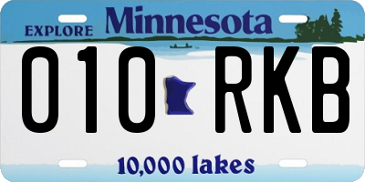 MN license plate 010RKB