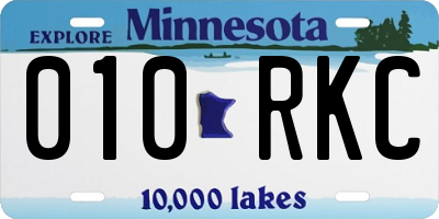 MN license plate 010RKC