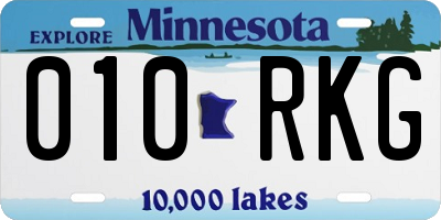 MN license plate 010RKG
