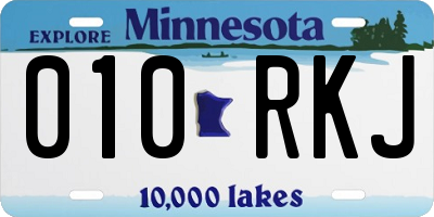 MN license plate 010RKJ