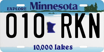 MN license plate 010RKN