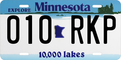 MN license plate 010RKP