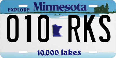 MN license plate 010RKS