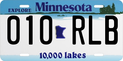 MN license plate 010RLB