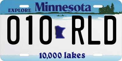 MN license plate 010RLD