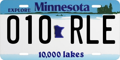 MN license plate 010RLE