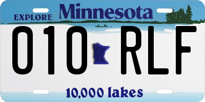 MN license plate 010RLF