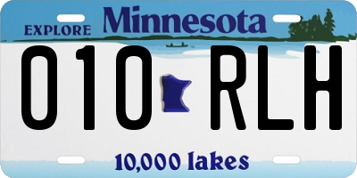 MN license plate 010RLH