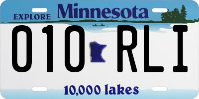 MN license plate 010RLI