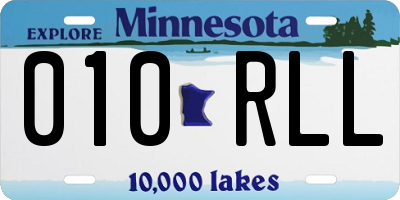 MN license plate 010RLL