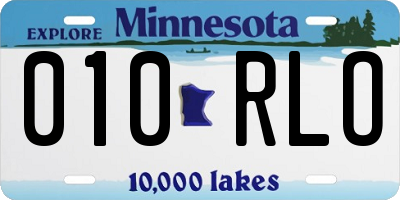 MN license plate 010RLO