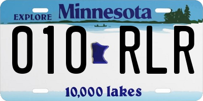 MN license plate 010RLR