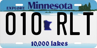 MN license plate 010RLT