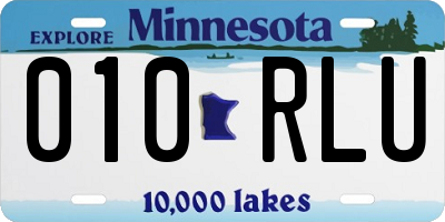 MN license plate 010RLU