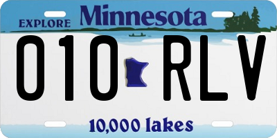 MN license plate 010RLV