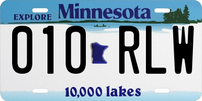 MN license plate 010RLW