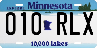 MN license plate 010RLX