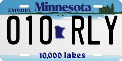 MN license plate 010RLY